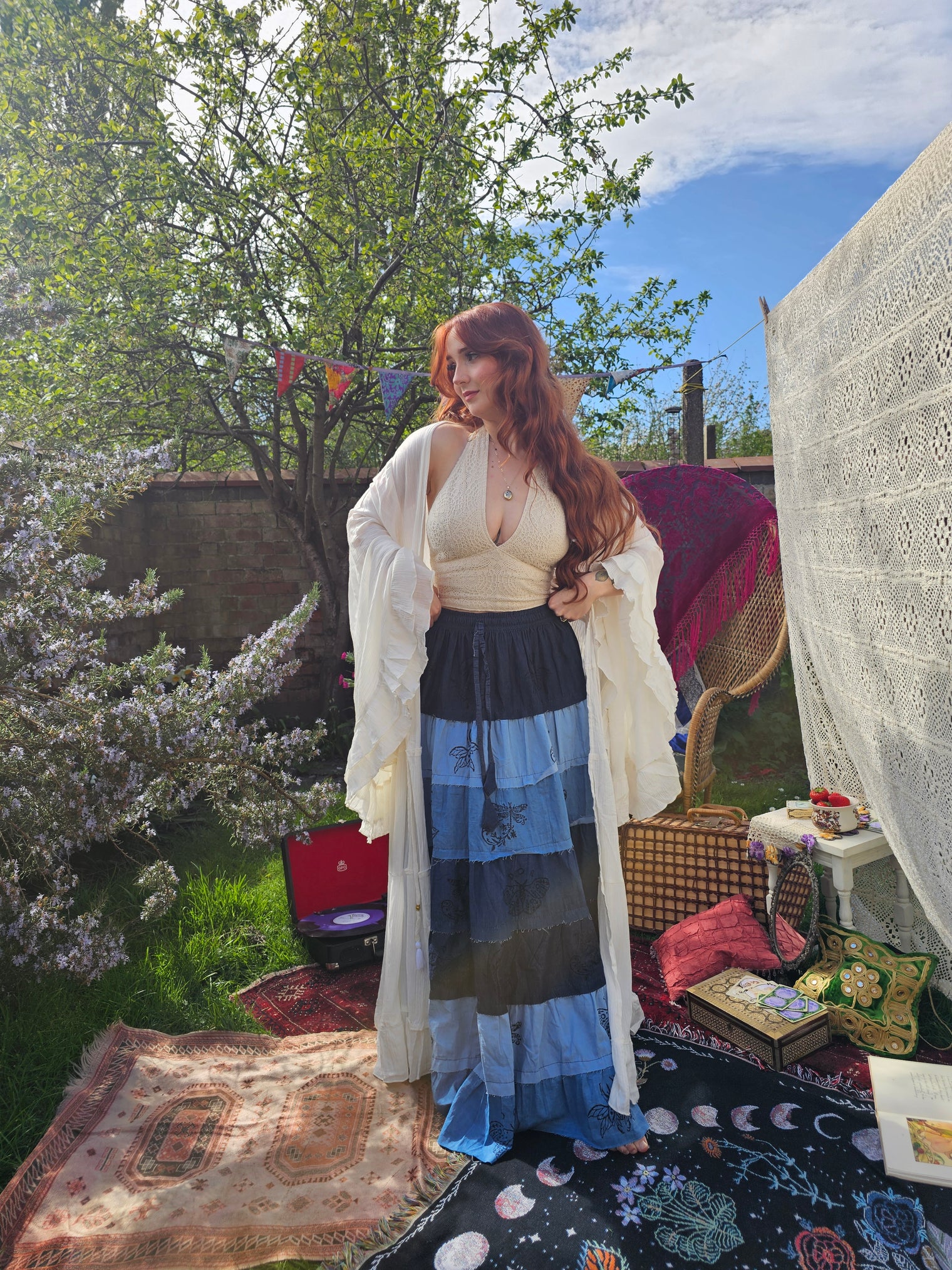 Midnight Flutter Boho Skirts