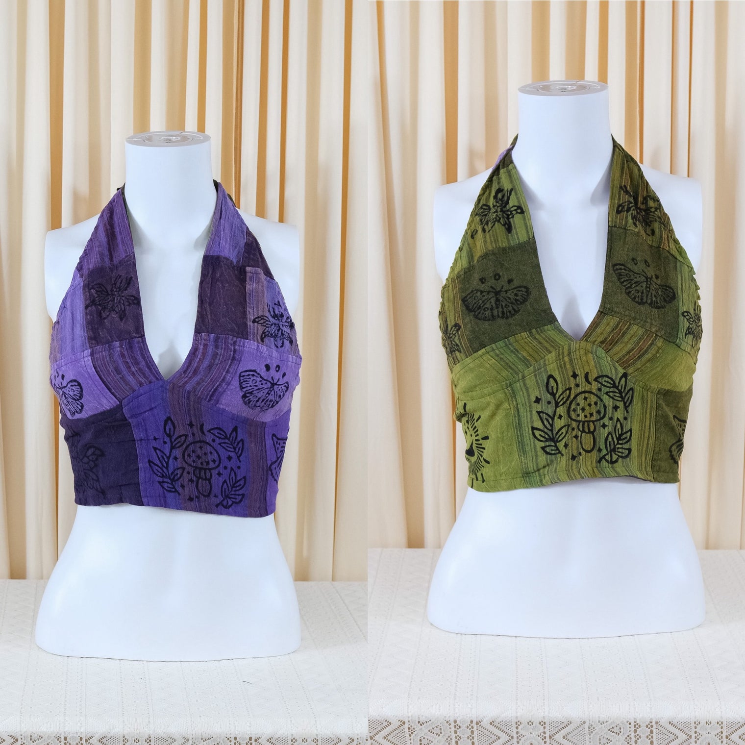 Patchwork Reversible Cotton Bralette