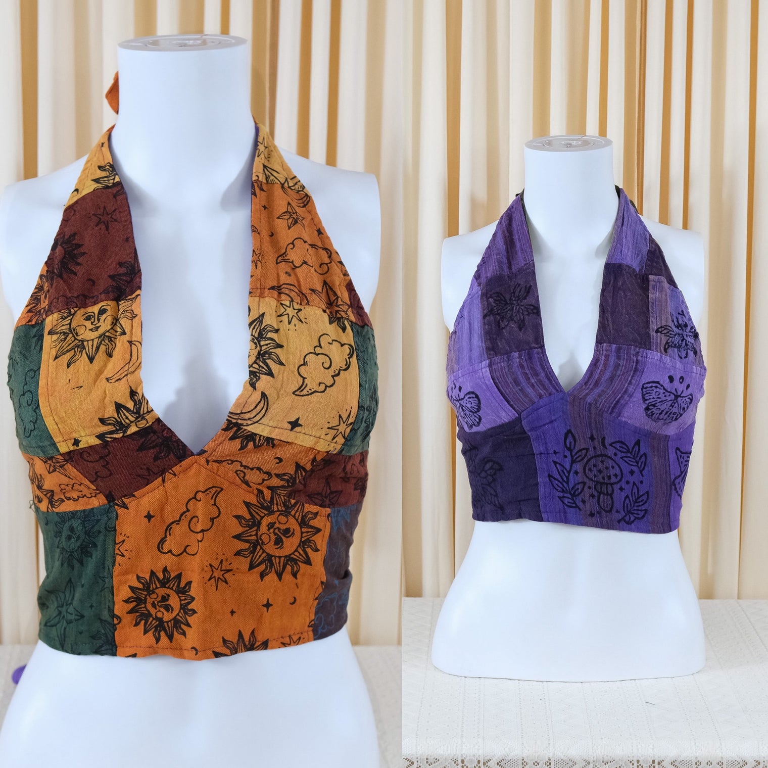 Patchwork Reversible Cotton Bralette