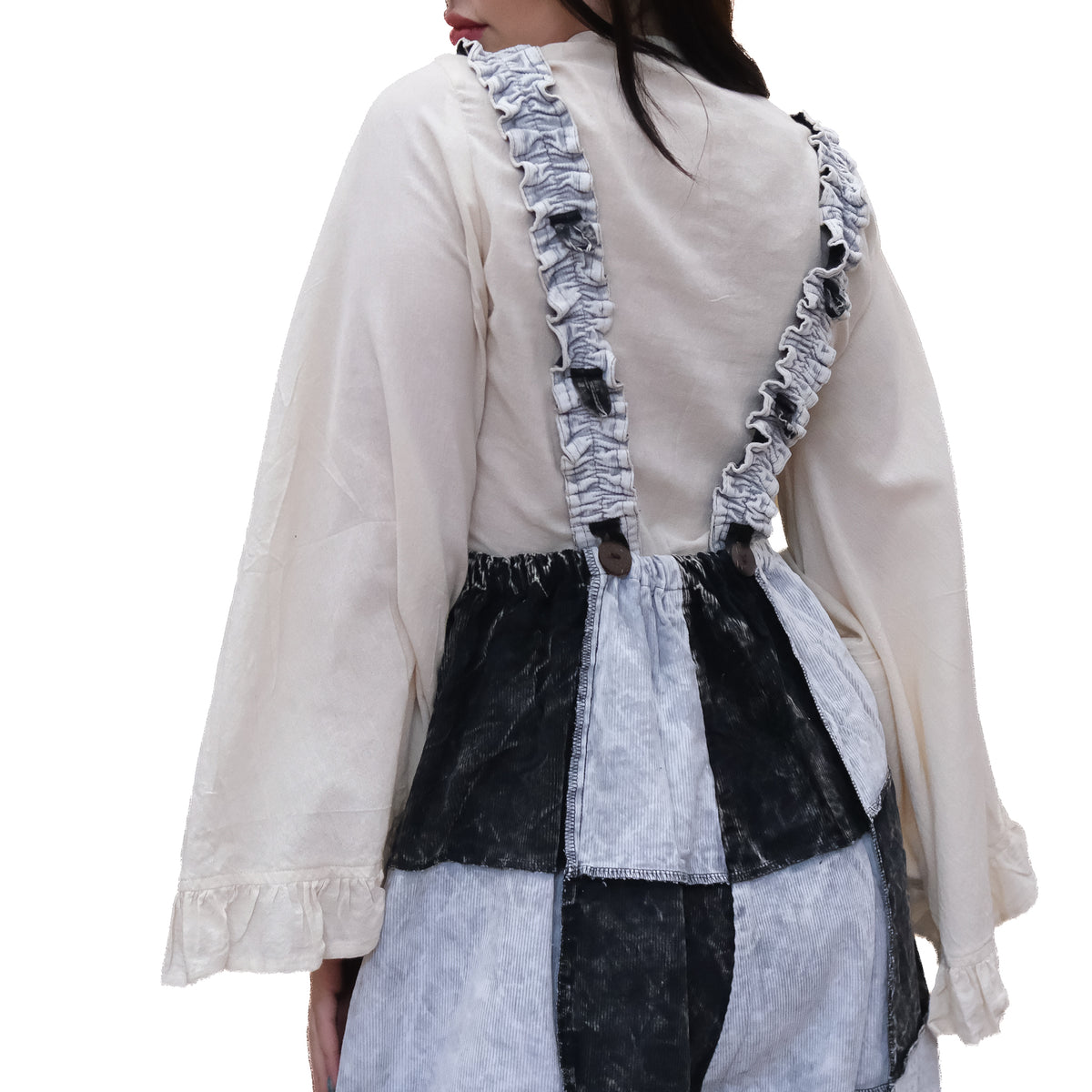 Patchwork Corduroy Wide Leg Jumpsuit