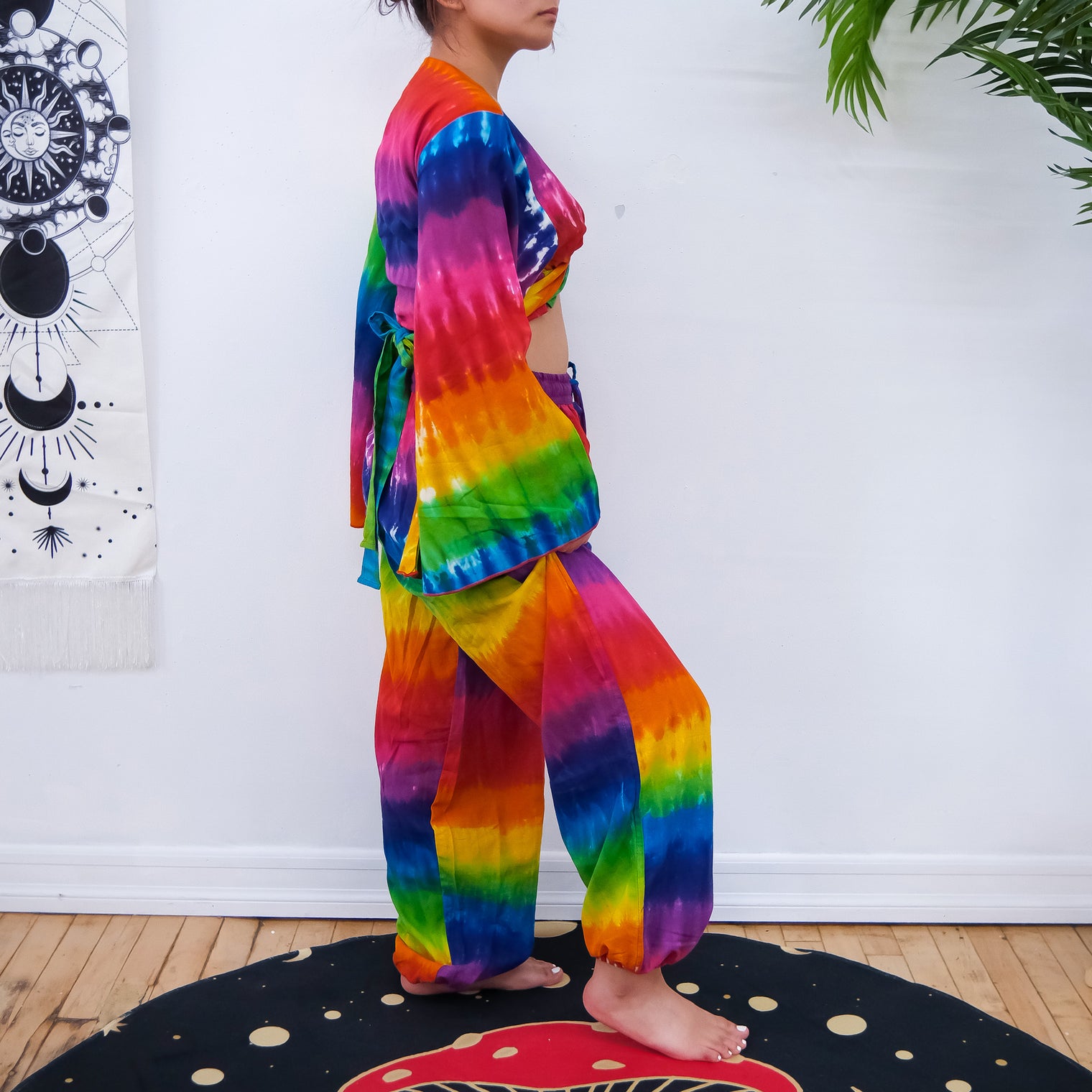 Pride Festival Harem Pant Set with Bell Sleeve Top