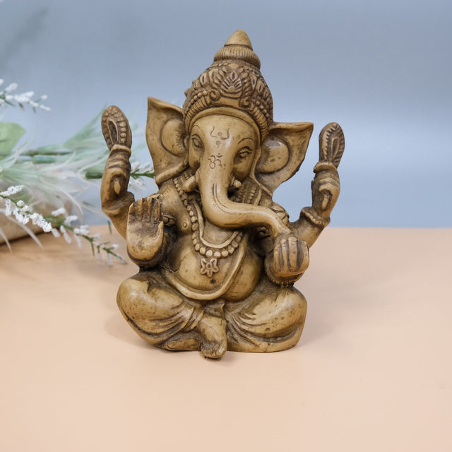 Handmade Lord Ganesh/ Ganesha/ Remover of obstacles,Good Fortune, Ganesh Resin Statue,Perfect Good luck Gifts, Hindu ElephantGod, Home Decor