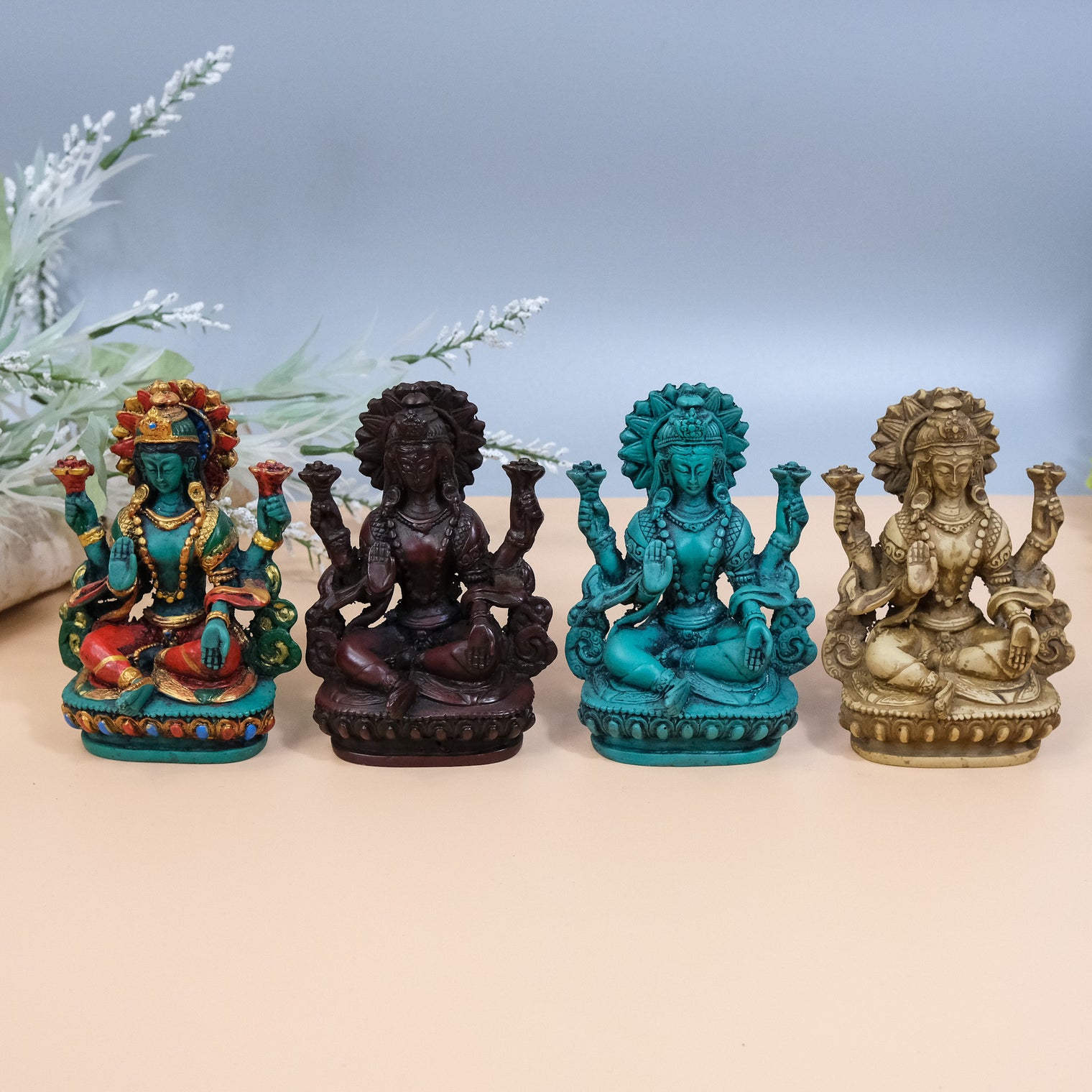 Handmade Lakshmi Statue/Laxmi Statue/Goddess of Wealth/Abundance/Fertility/Prosperity Goddess/4" Lakshmi Statue from Nepal/Sitting Lakshmi