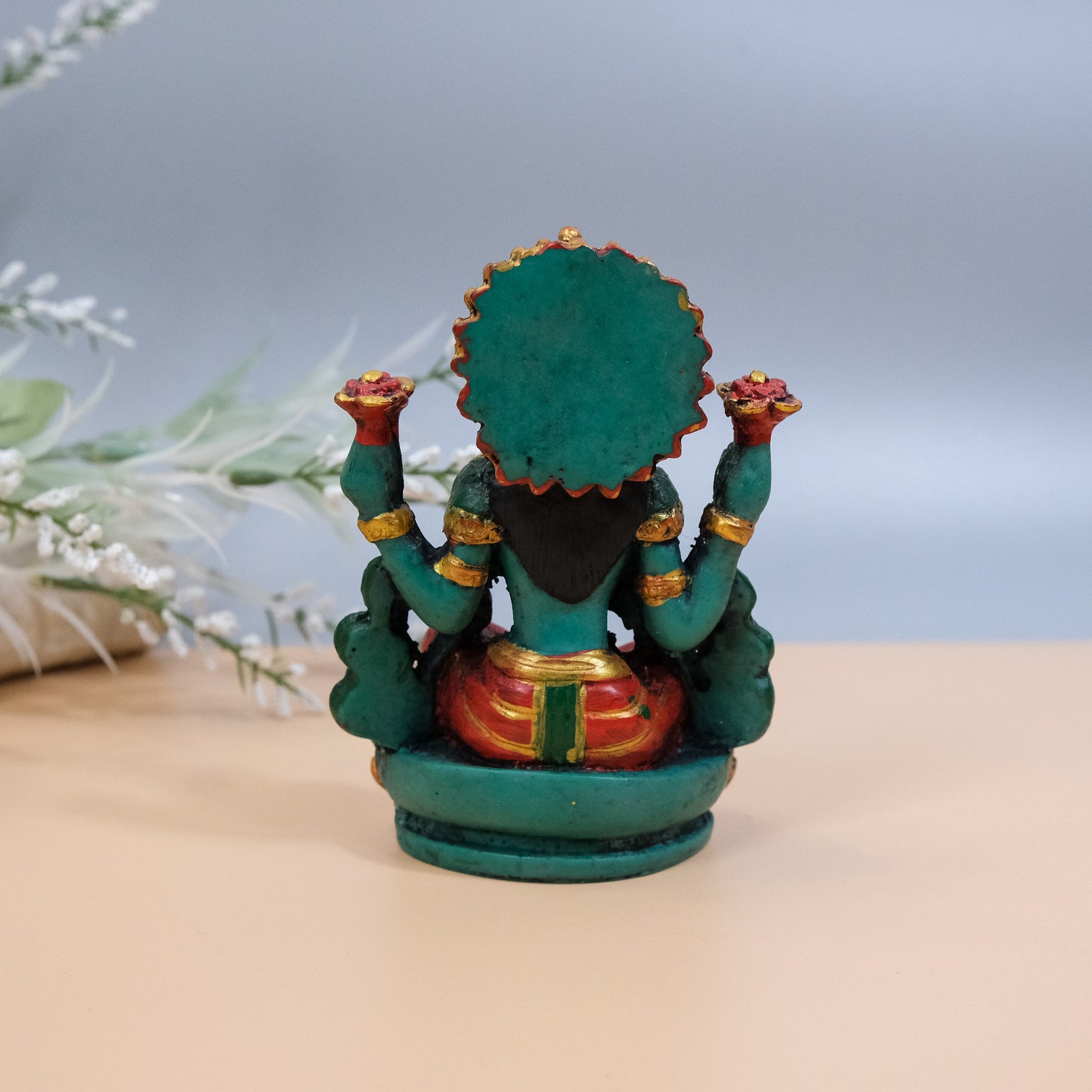 Handmade Lakshmi Statue/Laxmi Statue/Goddess of Wealth/Abundance/Fertility/Prosperity Goddess/4" Lakshmi Statue from Nepal/Sitting Lakshmi