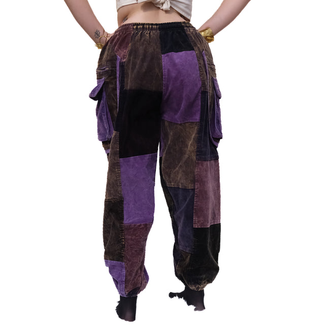 Patch Corduroy Baggy Pants