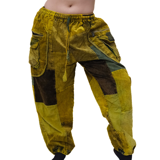 Patch Corduroy Baggy Pants