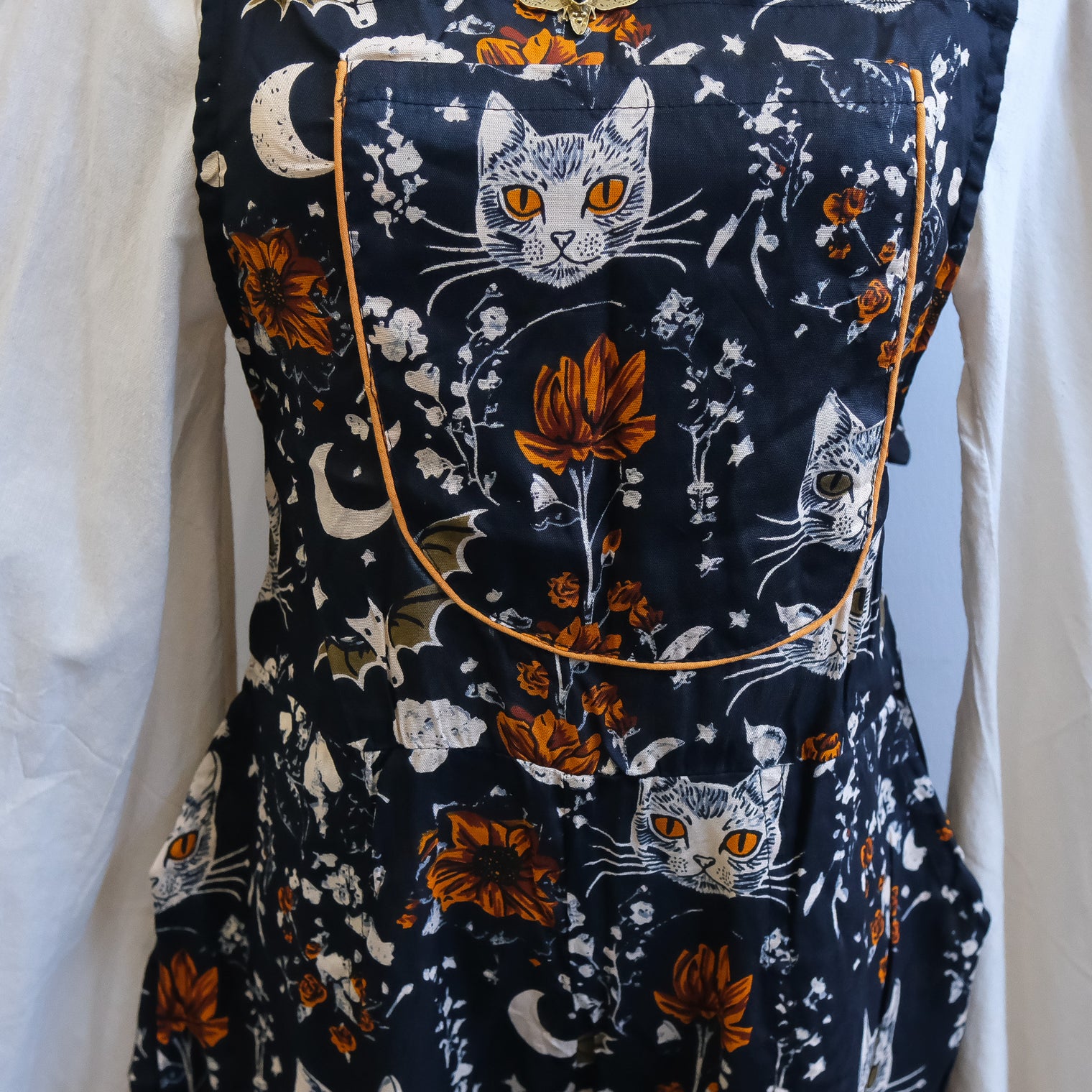 Celestial Cat & Moon Wide Leg Jumpsuit