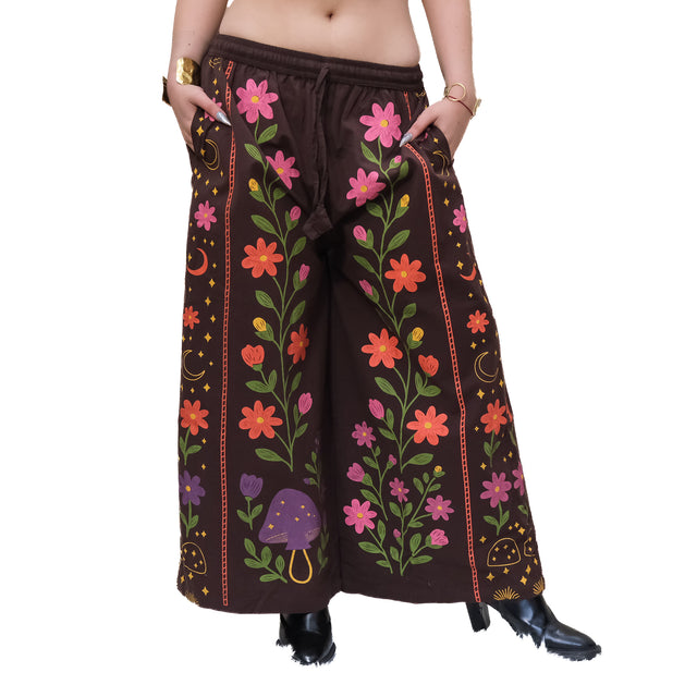 Celestial Bloom Wide Leg Pants