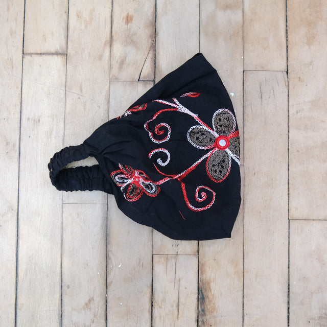 Boho Floral Embroidery Head Wrap