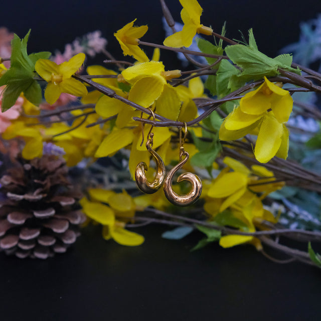 Spiral Gold Earring