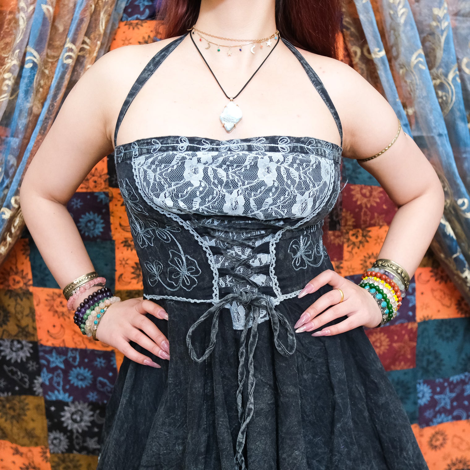 Witchy Celestial Asymmetrical Pixie Dress