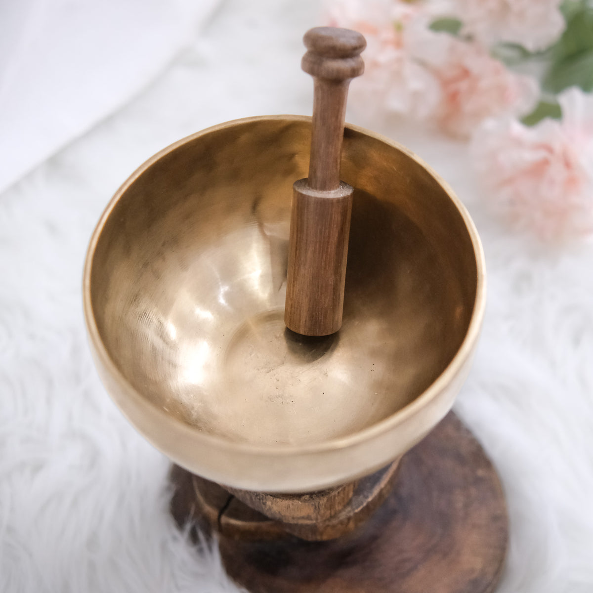 Tibetan Singing Bowl with Wooden Mallet