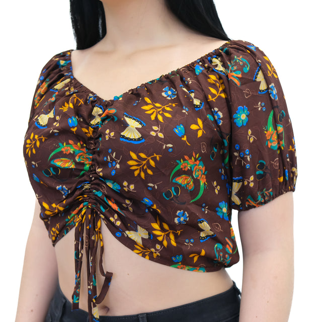 Boho Whimsical Butterfly Crop Top
