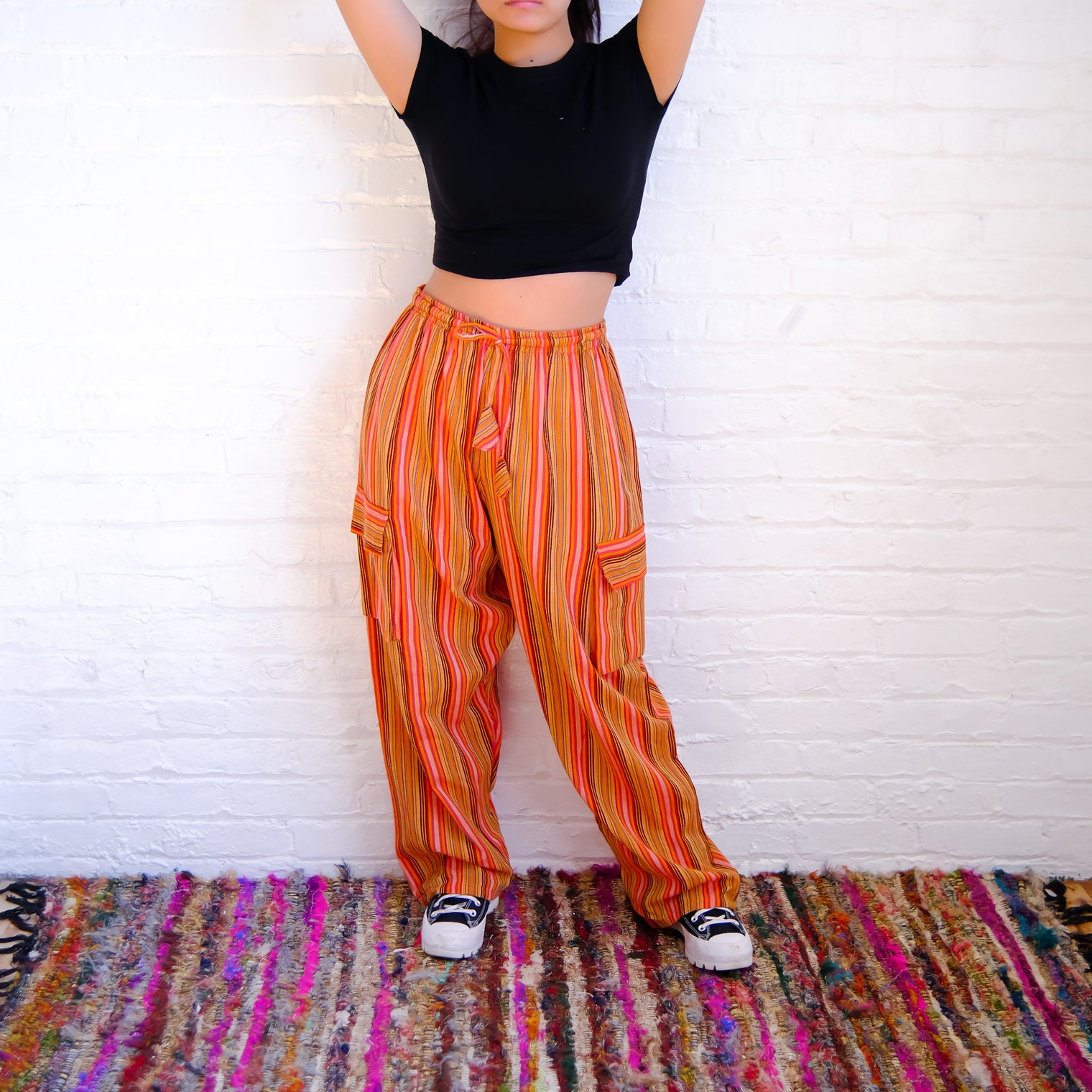 Multicolor Unisex Cotton Cargo Pants