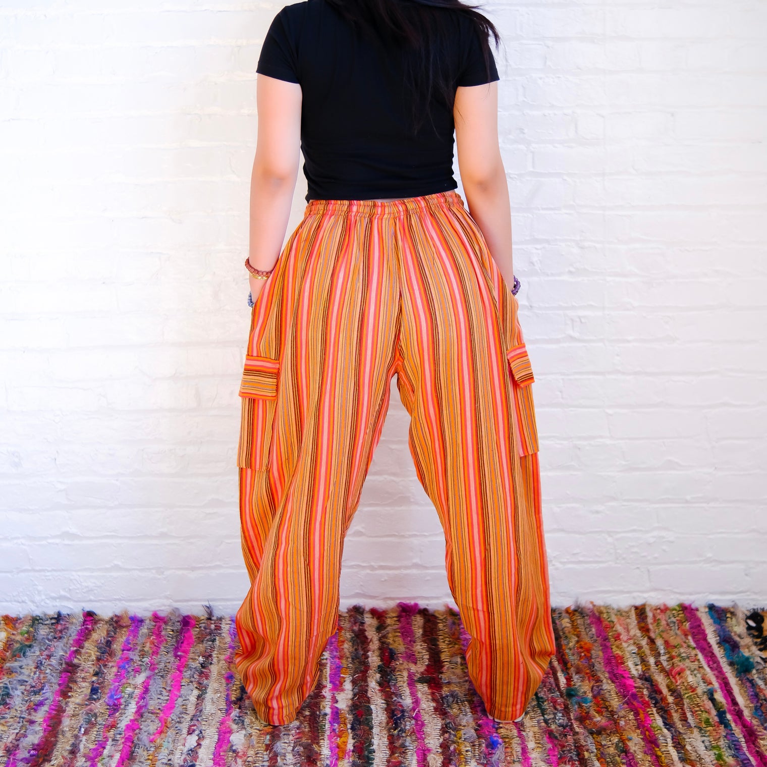 Multicolor Unisex Cotton Cargo Pants