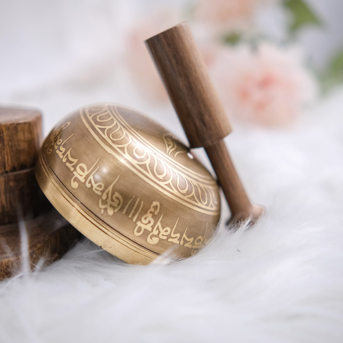 Tibetan Singing Bowl with Mantra Engraving