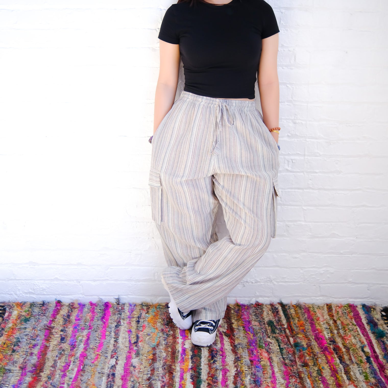 Multicolor Unisex Cotton Cargo Pants