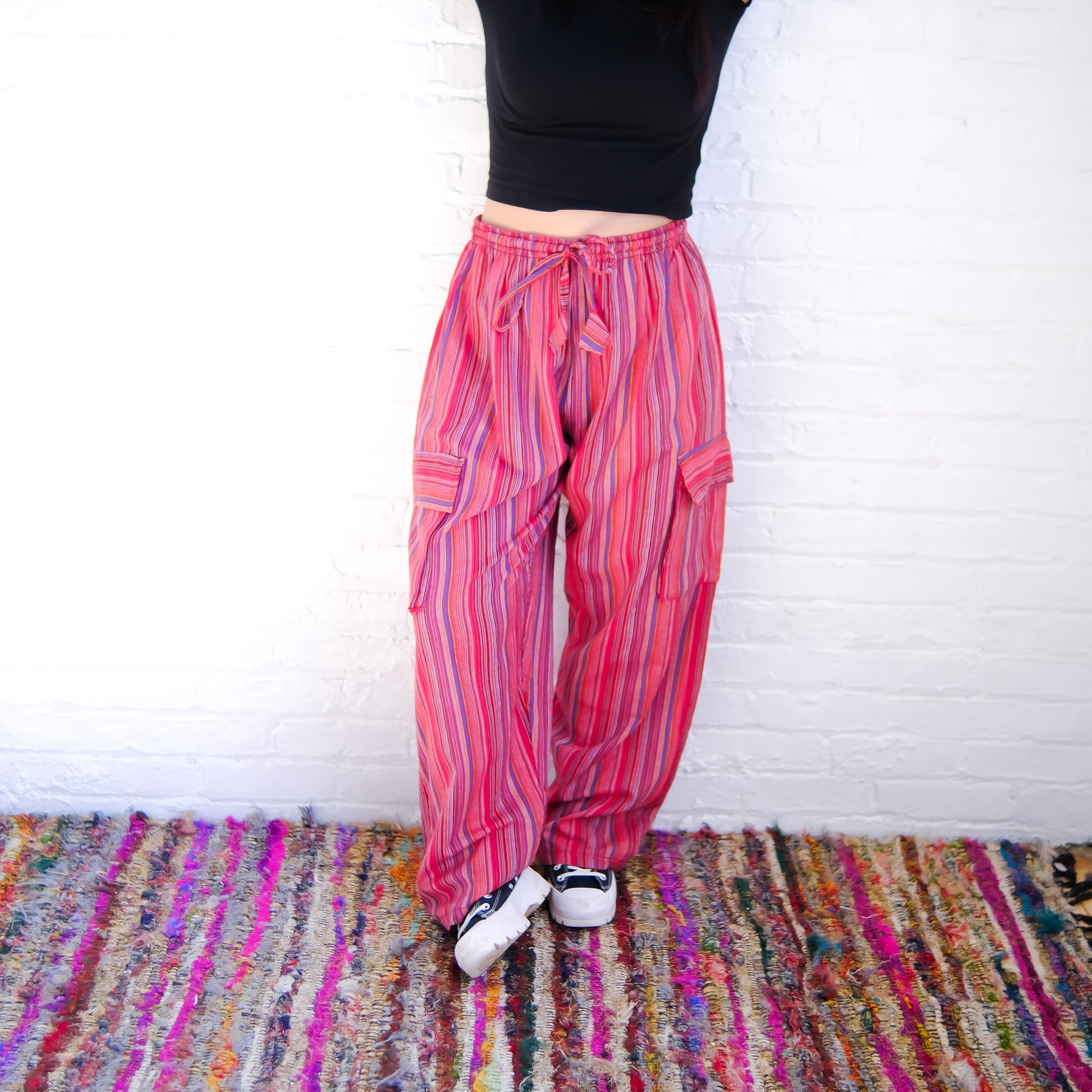 Multicolor Unisex Cotton Cargo Pants