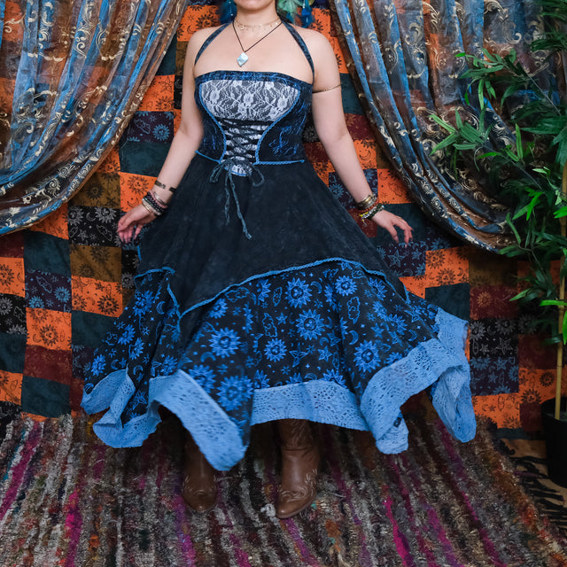 Witchy Celestial Asymmetrical Pixie Dress