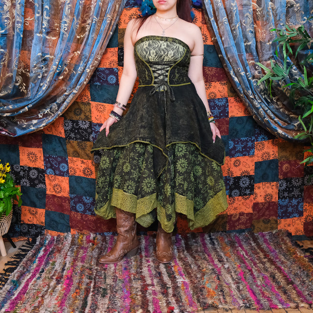 Witchy Celestial Asymmetrical Pixie Dress