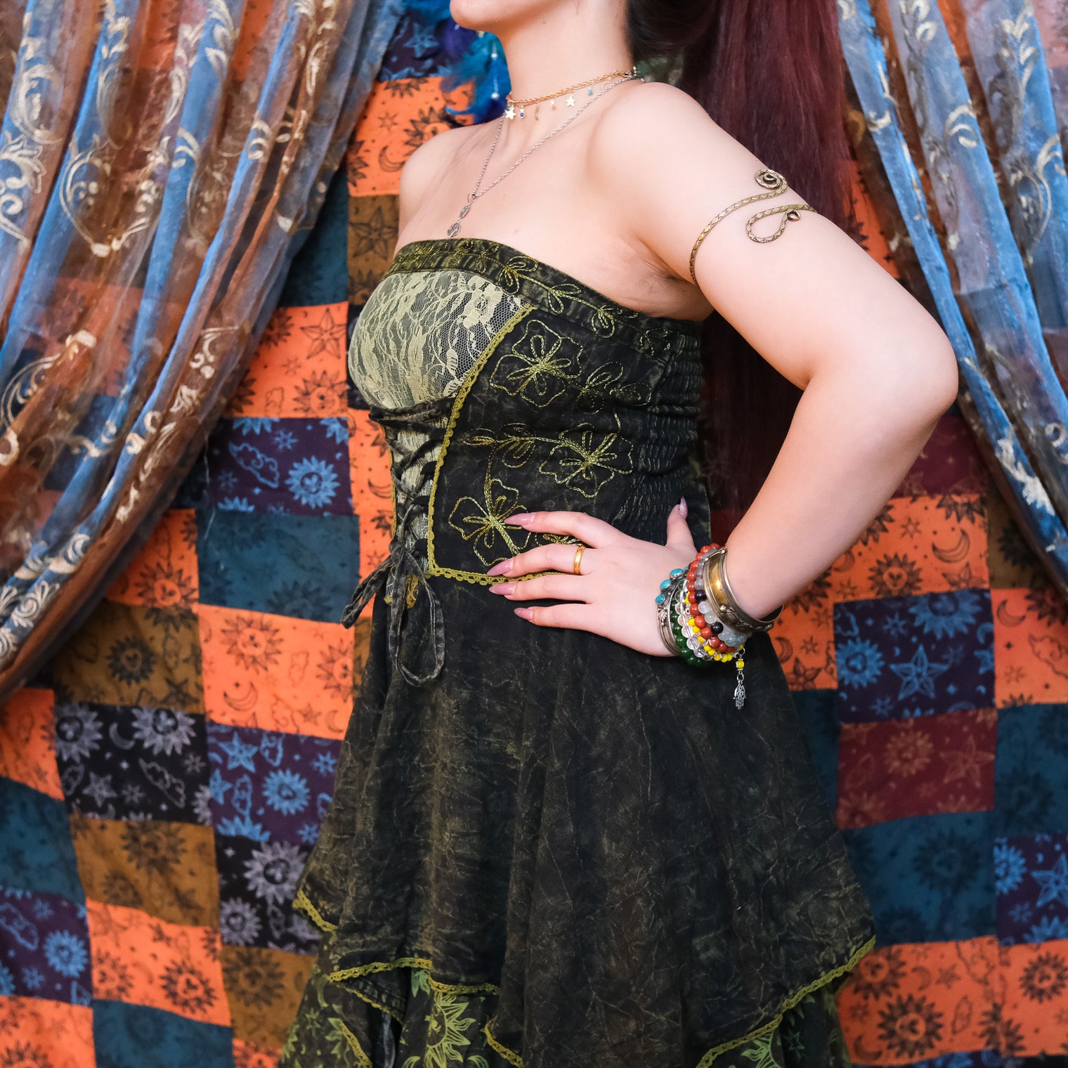 Witchy Celestial Asymmetrical Pixie Dress