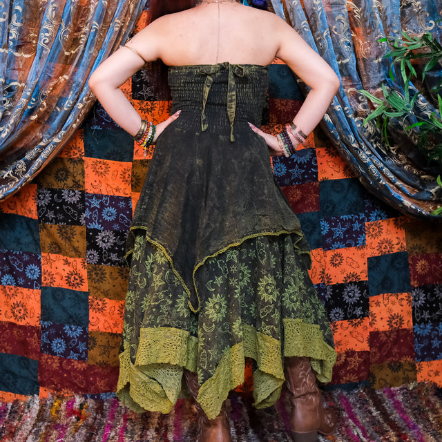 Witchy Celestial Asymmetrical Pixie Dress