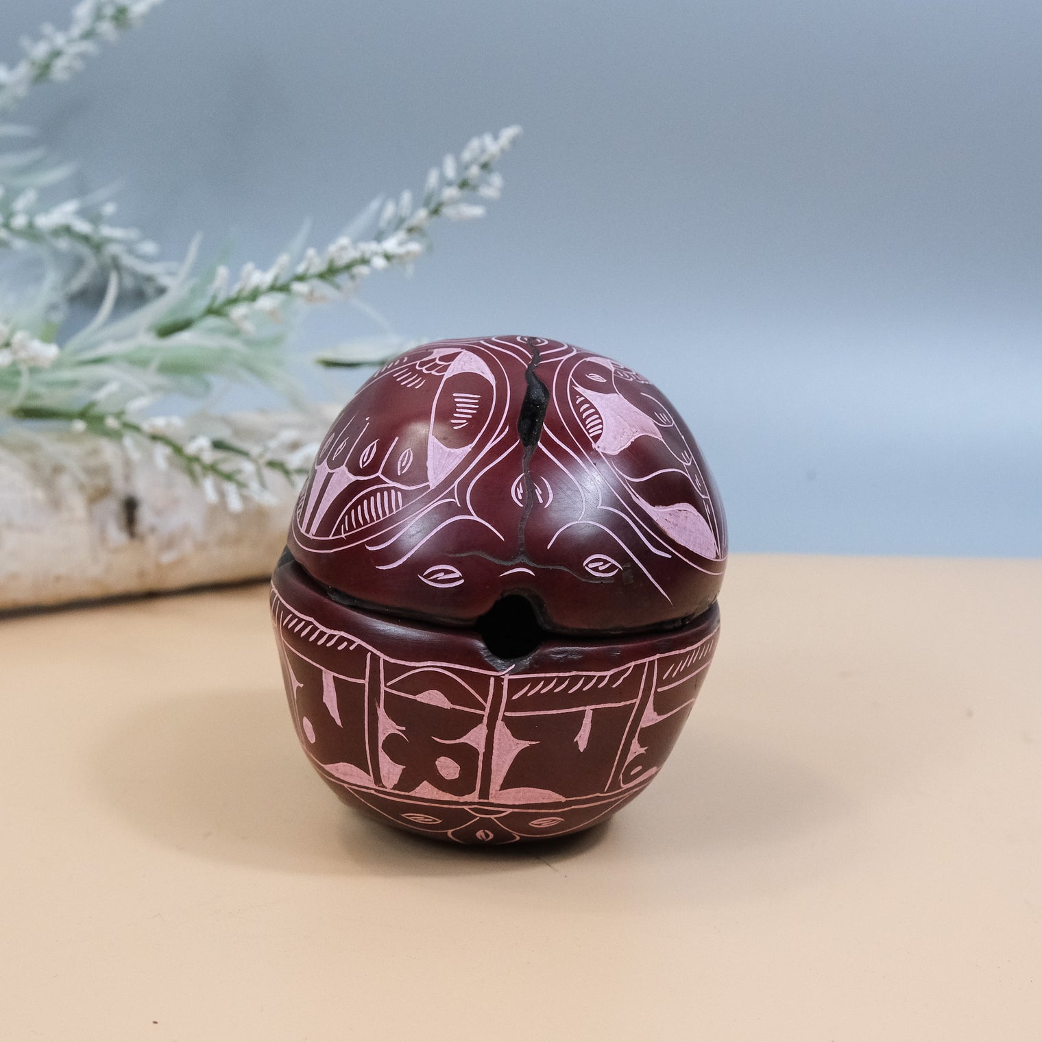 Handmade Resin Skull Storage Box