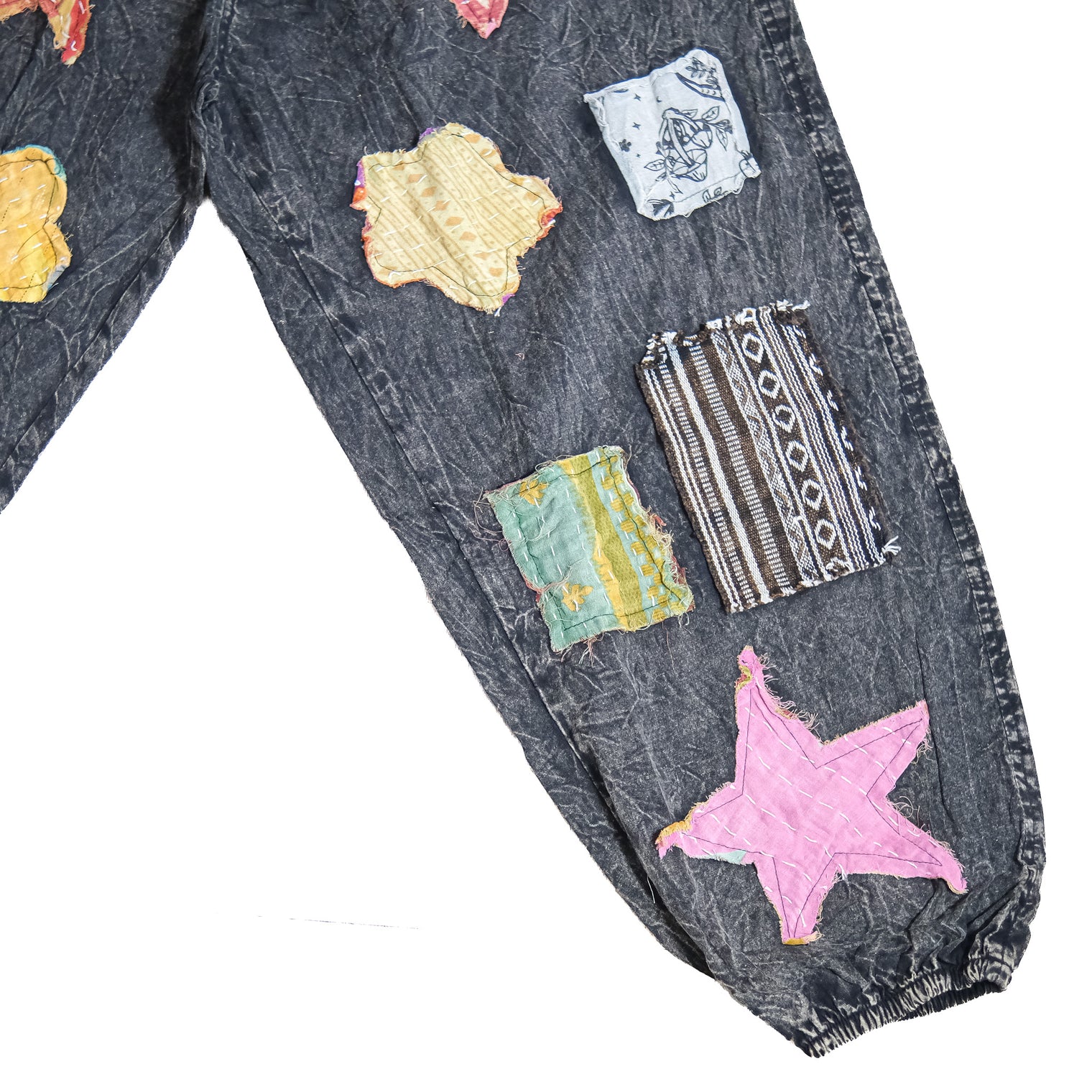 One of a Kind Artisan Patchwork Cotton Pants