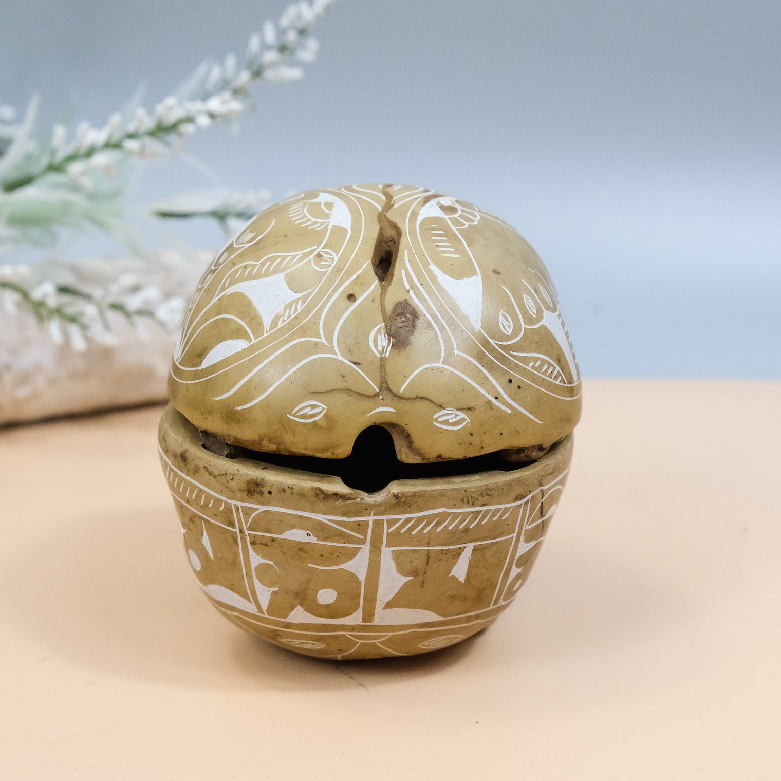 Handmade Resin Skull Storage Box