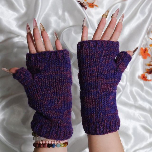 Floral Embroidered Knitted Winter Handwarmer