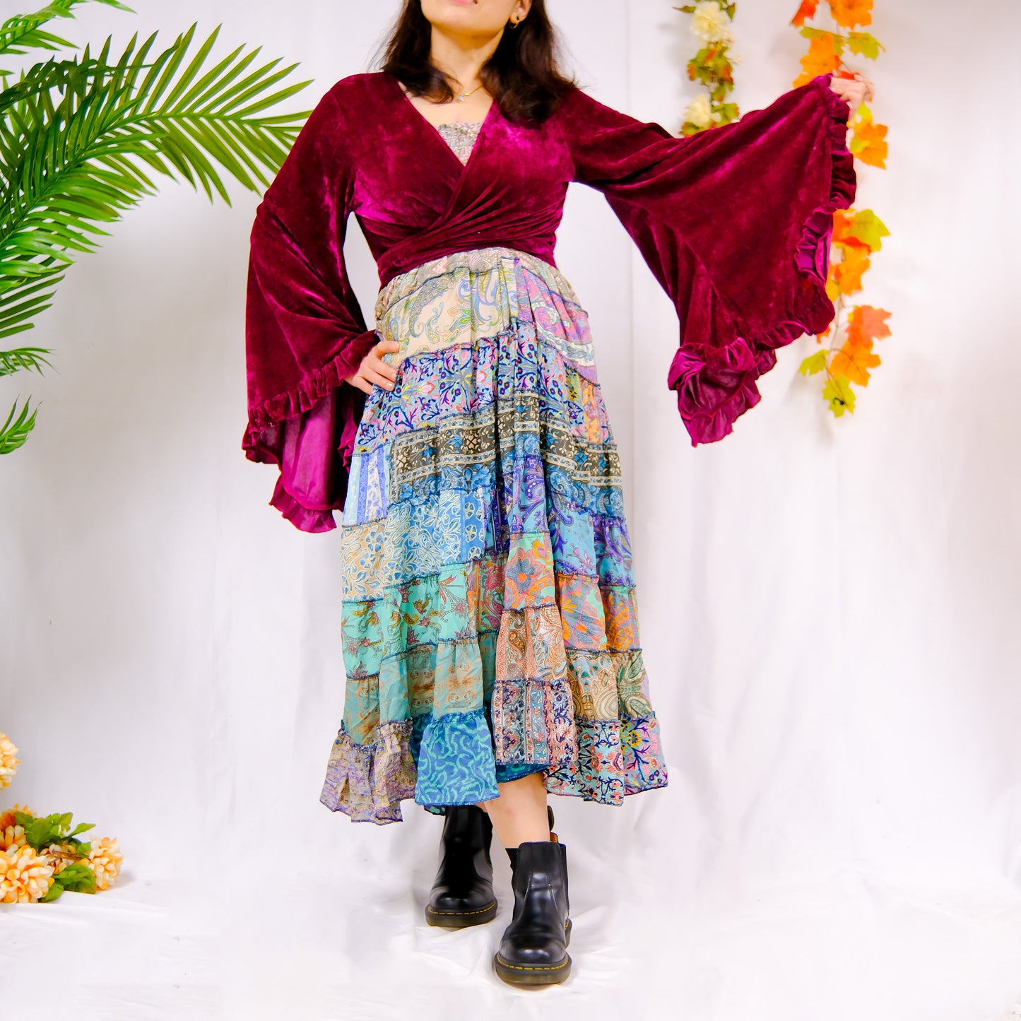 Silk Patch Fairy Core Dress