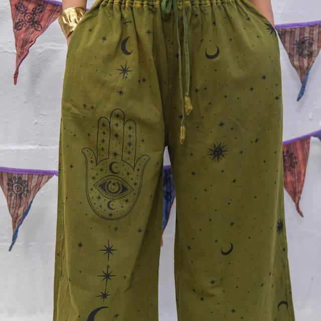 Celestial Wanderer Fleece Lined Wide Leg Pants