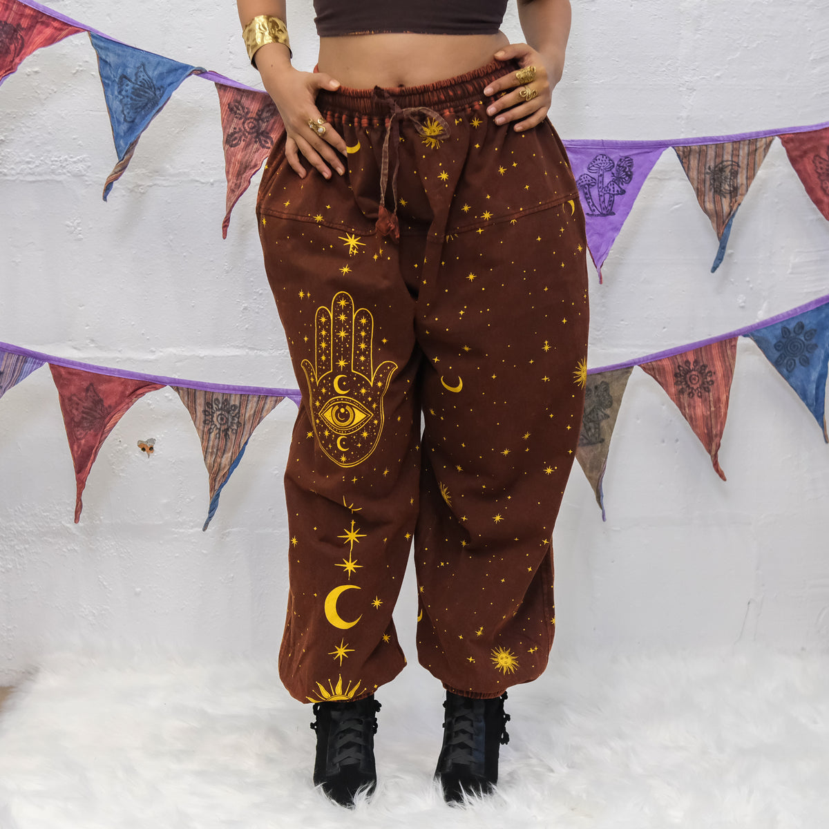 Cosmic Guardian Fleece Lined Baggy Pants