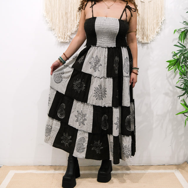 Boho Patchwork Multi Style Dress+ Skirt