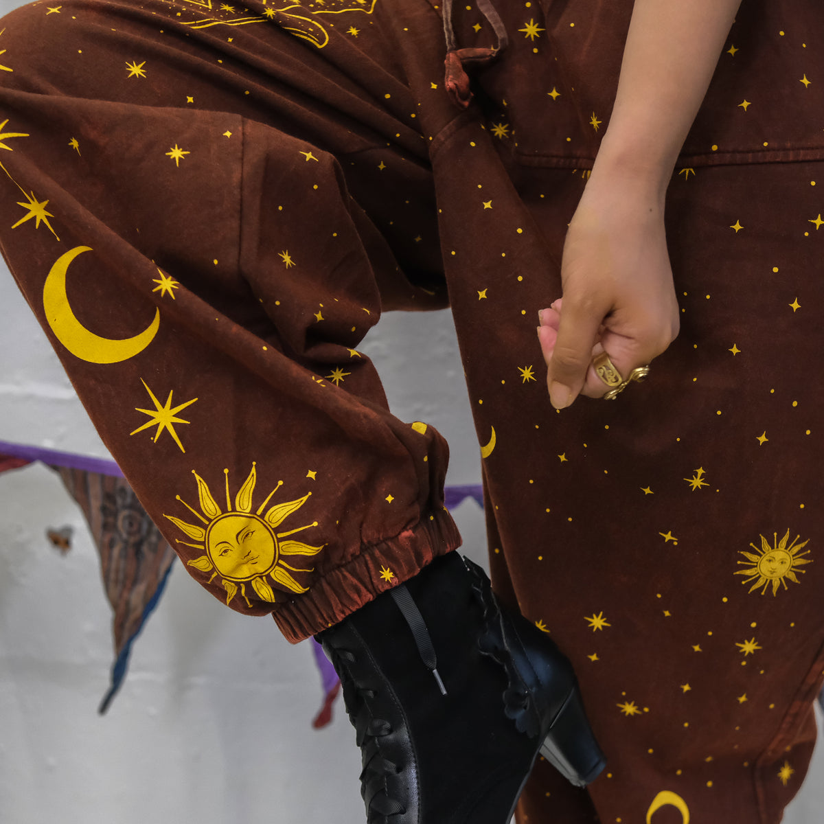 Cosmic Guardian Fleece Lined Baggy Pants
