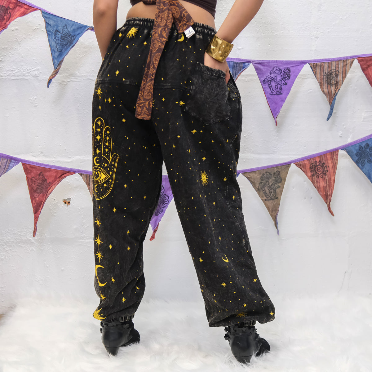 Cosmic Guardian Fleece Lined Baggy Pants