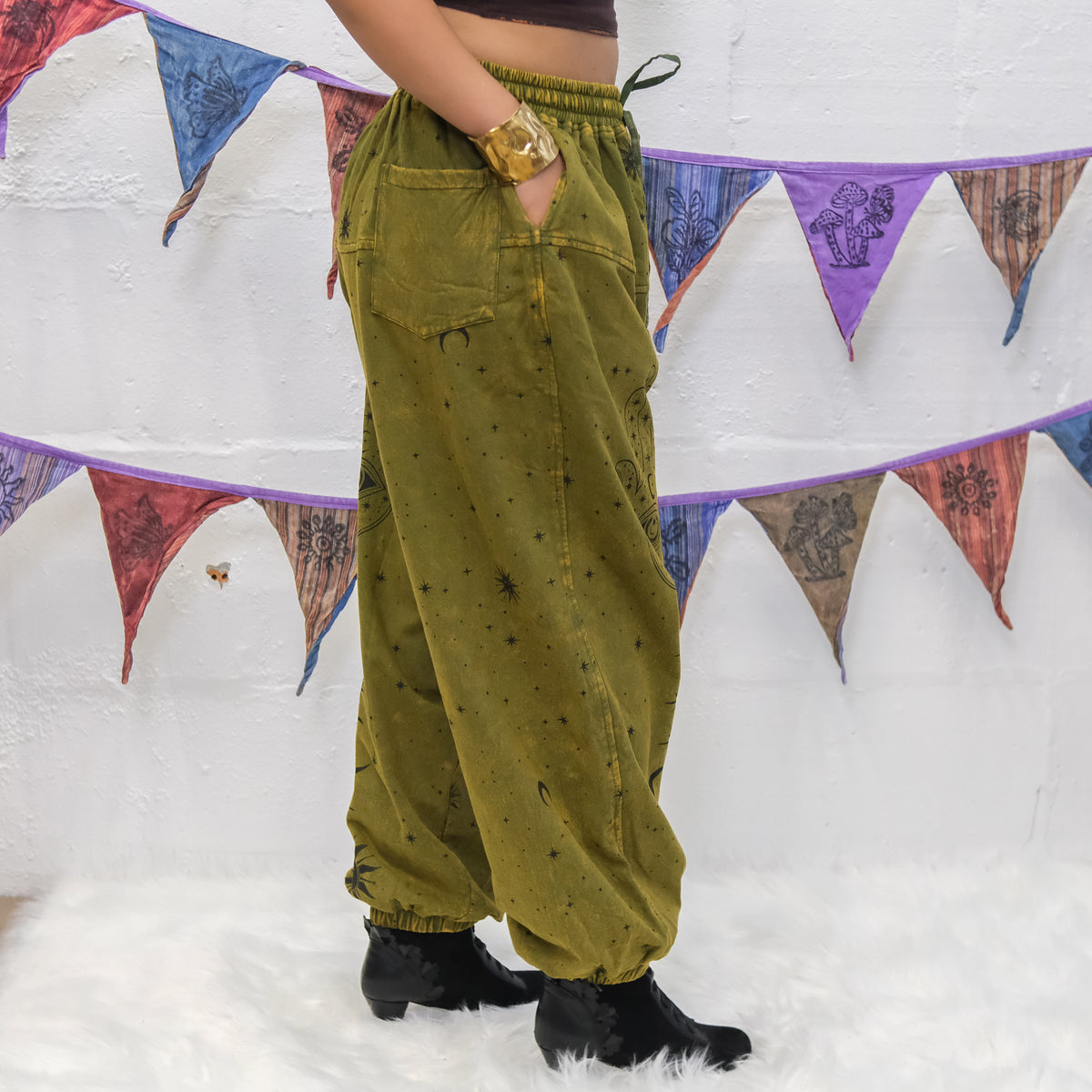 Cosmic Guardian Fleece Lined Baggy Pants