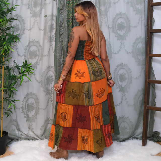 Boho Patchwork Multi Style Dress+ Skirt