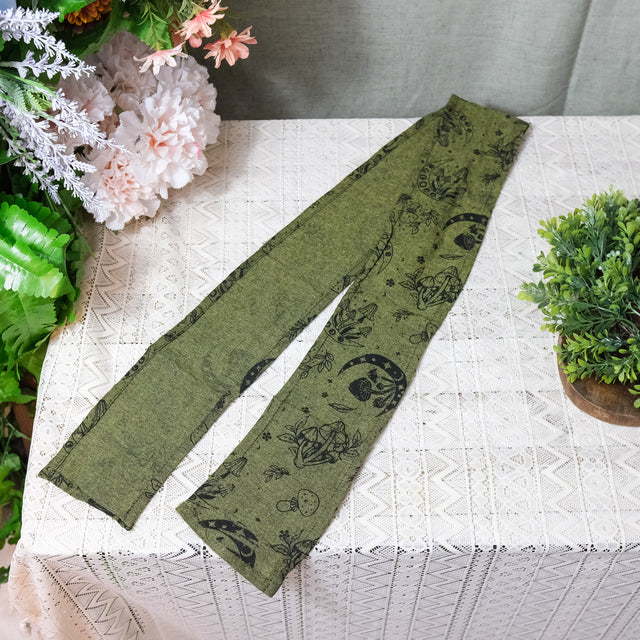 Boho Long Celestial Mushroom Head Wrap