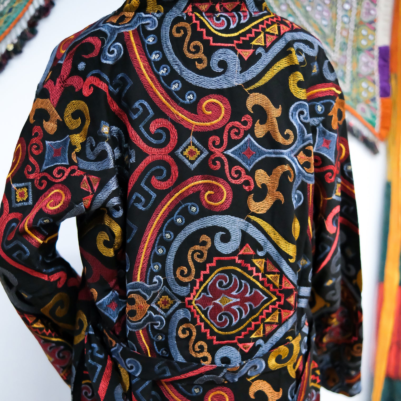 Hand Embroidered Long Unisex Kimono