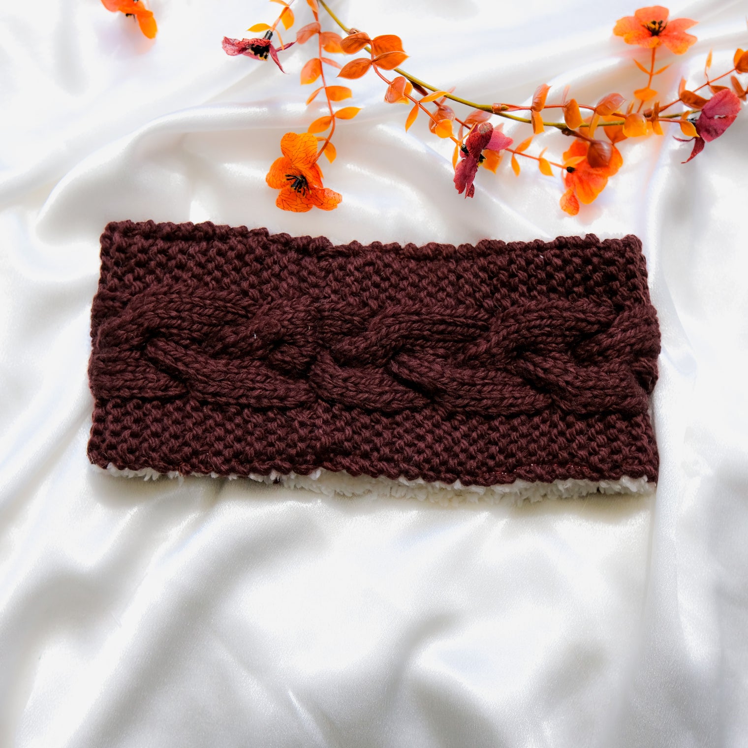 Knitted Head warmer with Fleece Lining