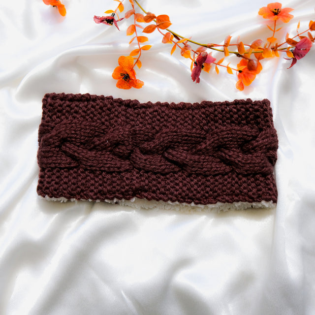 Knitted Head warmer with Fleece Lining