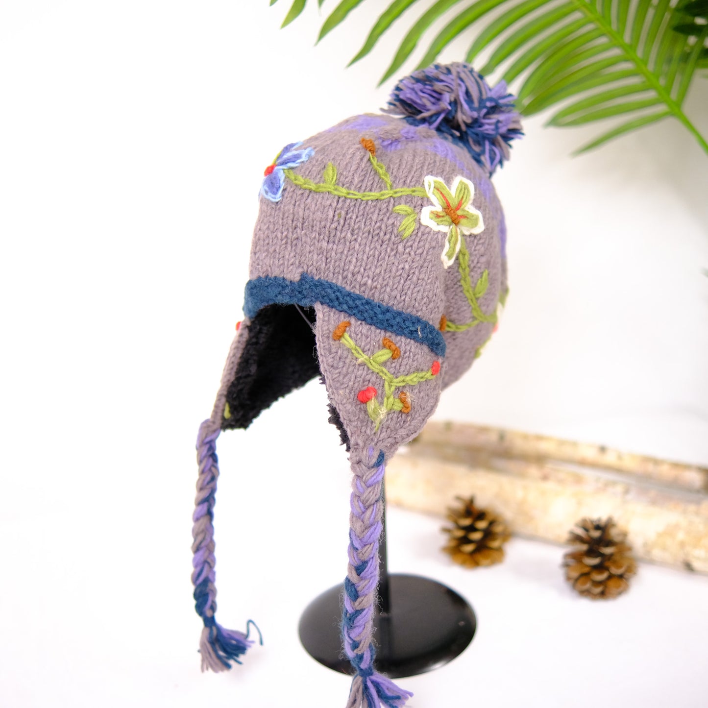 Crocheted Earflap Winter Hat
