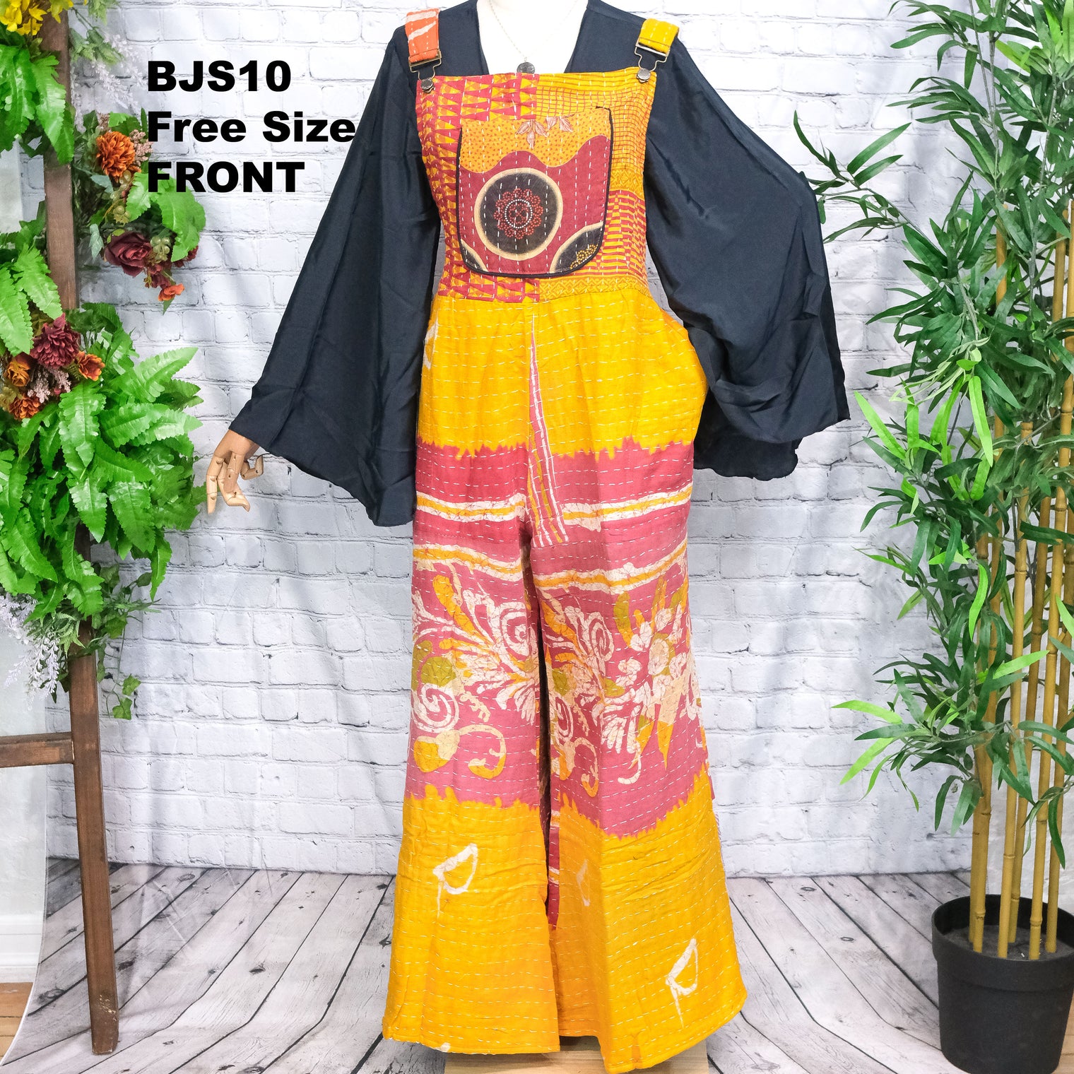 Kantha Boho Bell Bottom Jumpsuit