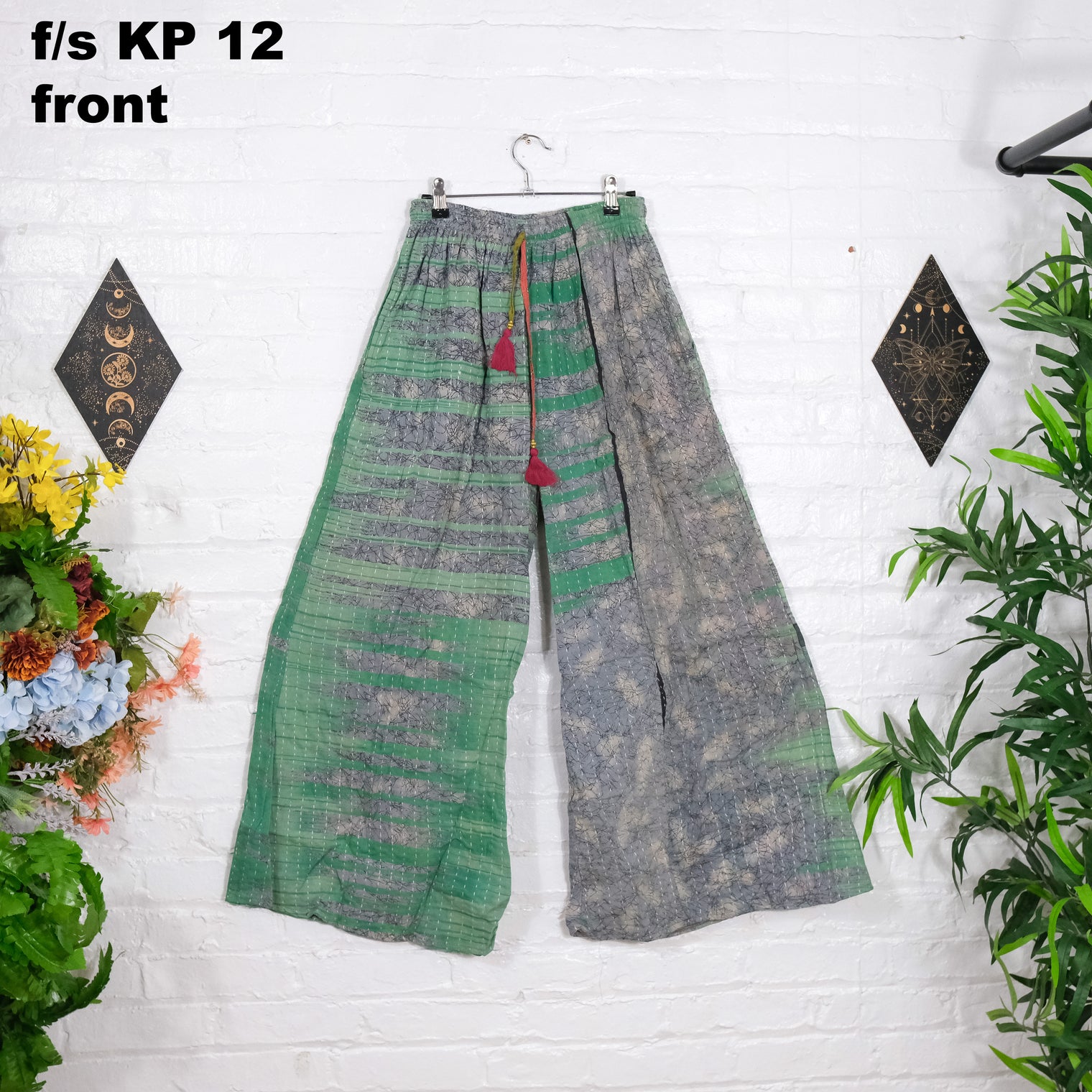 Kantha Wide Leg Boho Pants