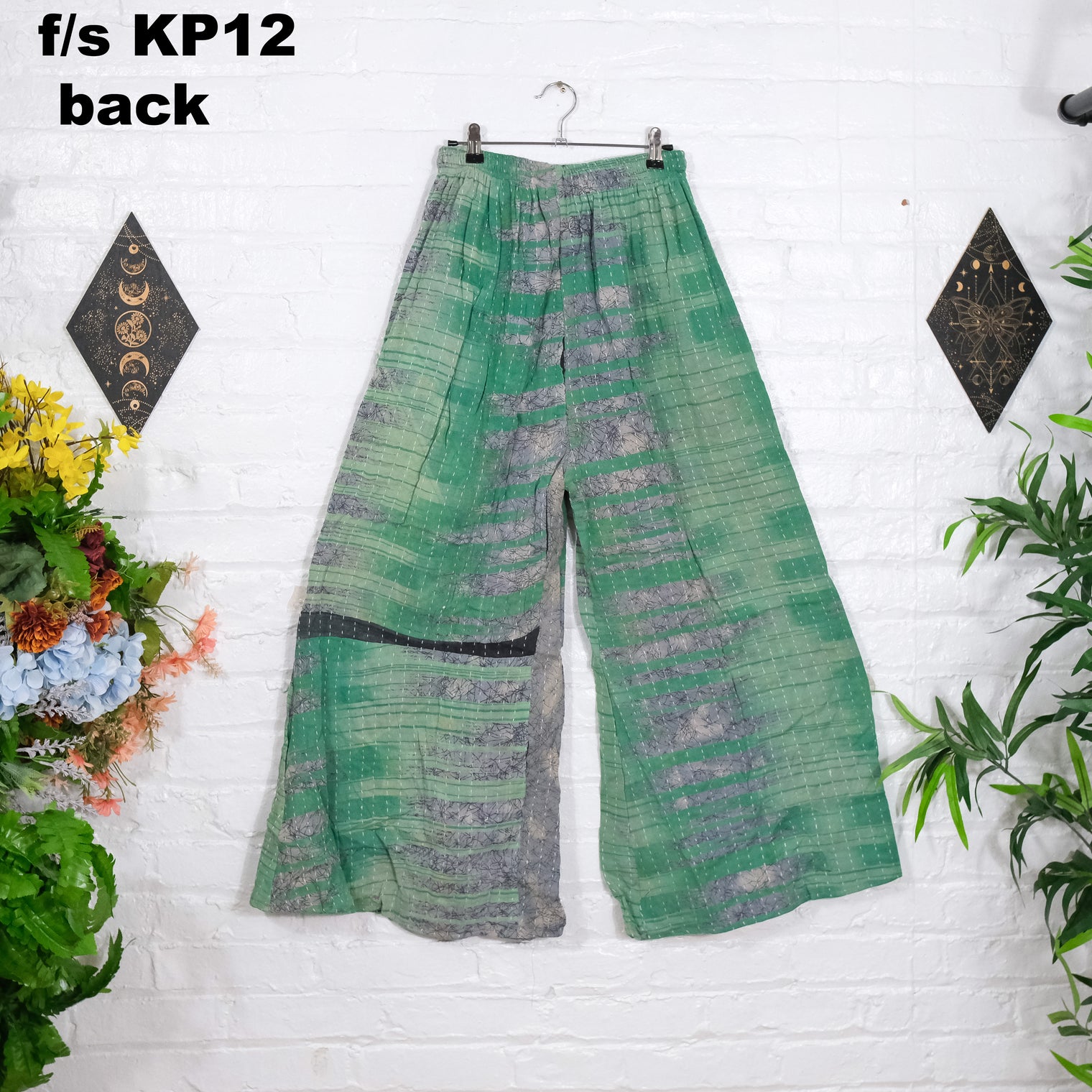 Kantha Wide Leg Boho Pants