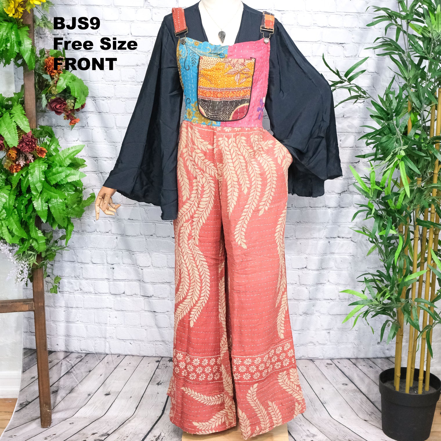 Kantha Boho Bell Bottom Jumpsuit