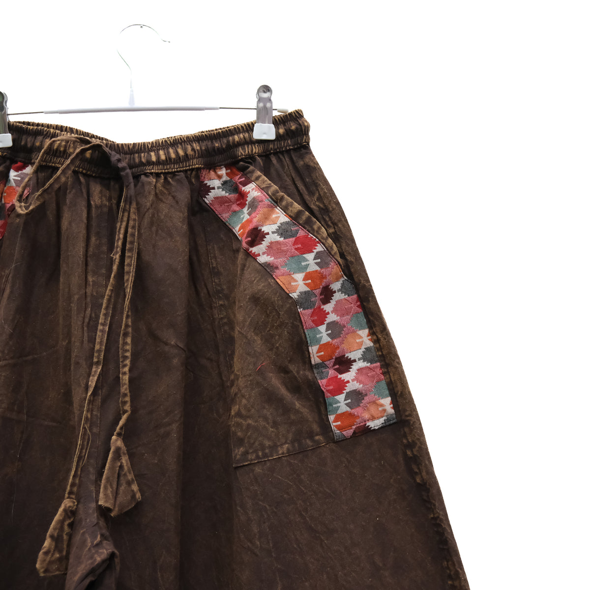 Handmade Stonewashed Cotton Wide Leg Pants