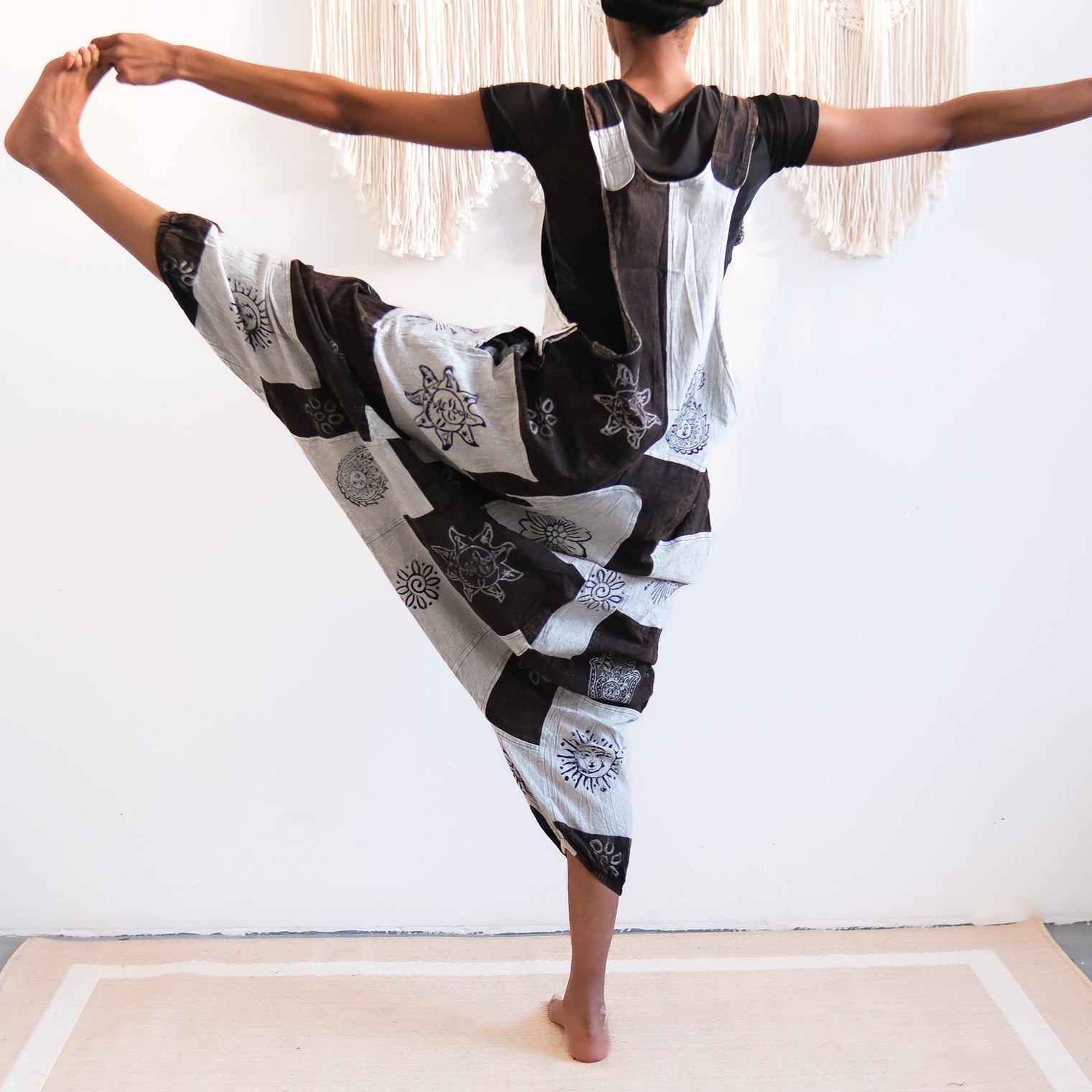 Patchwork Harem Cotton Unisex Jumspuits