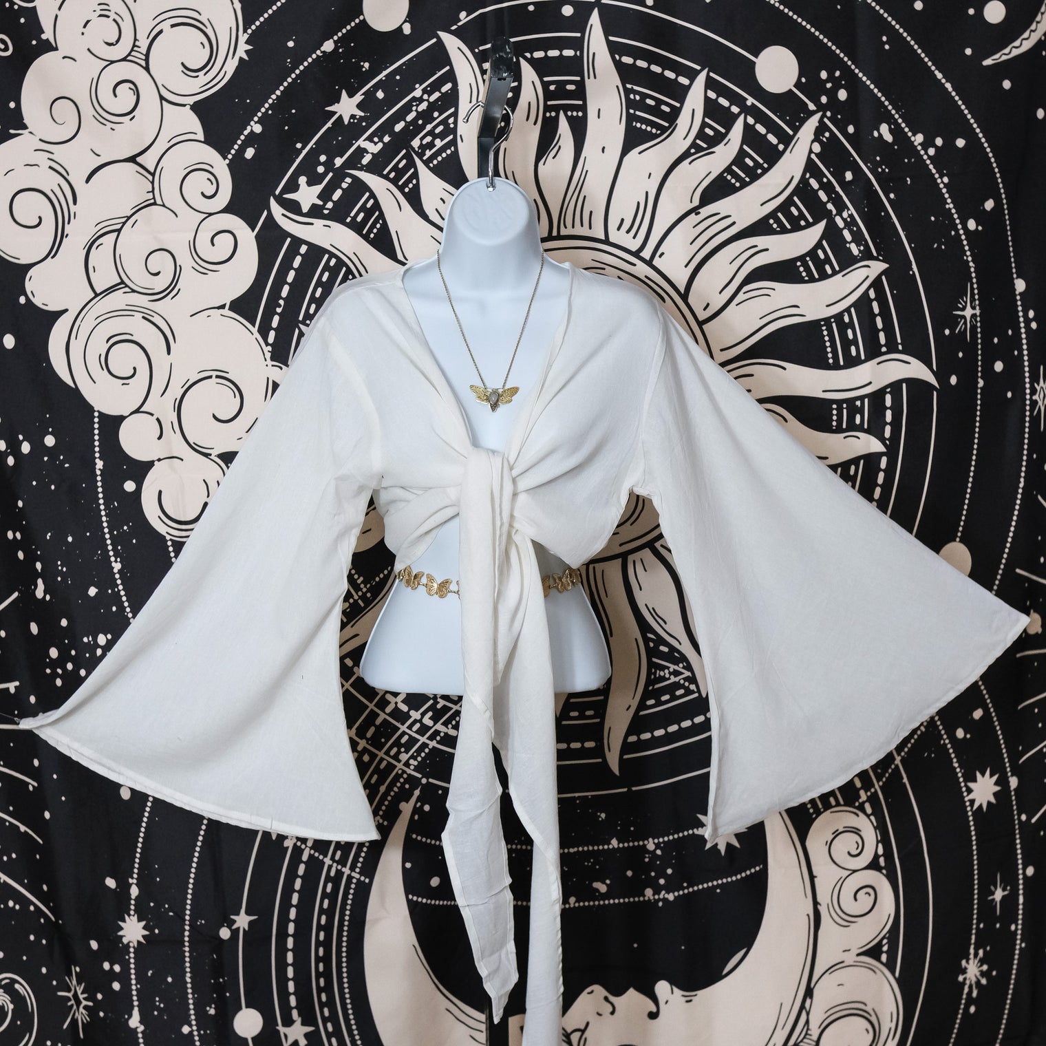 Solid Cotton Wrap Top